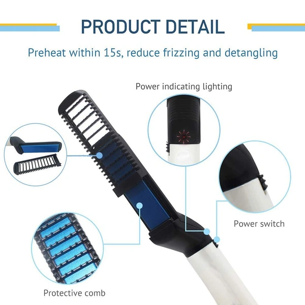 0348 Men s Beard and Hair Curling Straightener (Modelling Comb)