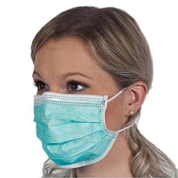 0387 Disposable Ear Loop Elastic 3 Layer Face Mask (Blue)