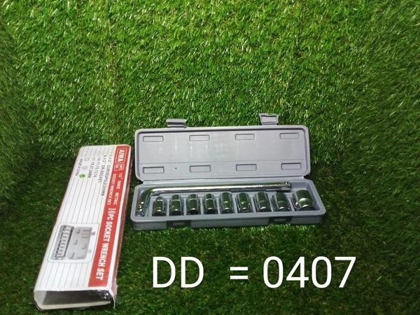 0407 -10 pc, 6 pt. 3/8 in. Drive Standard Socket Wrench Set