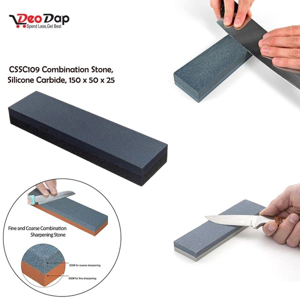 0424 Silicone Carbide Combination Stone Knife Sharpener for Both Knives and Tools