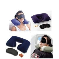 0505 -3-in-1 Air Travel Kit with Pillow, Ear Buds & Eye Mask