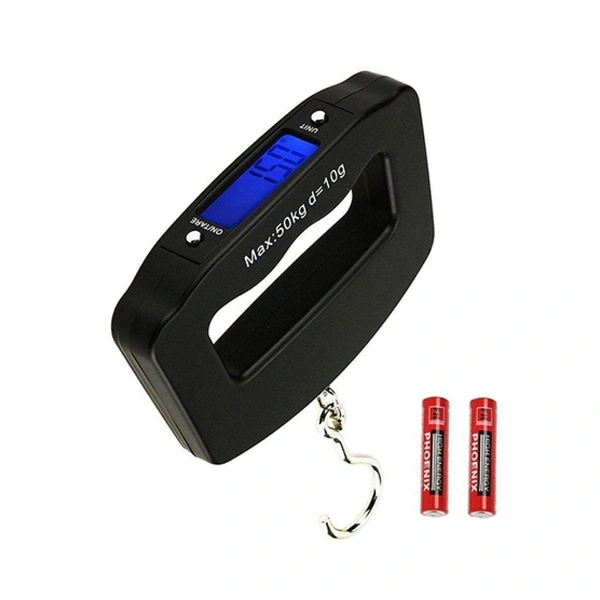 0548 Black Digital Portable Luggage Scale with LCD Backlight (50 kg)