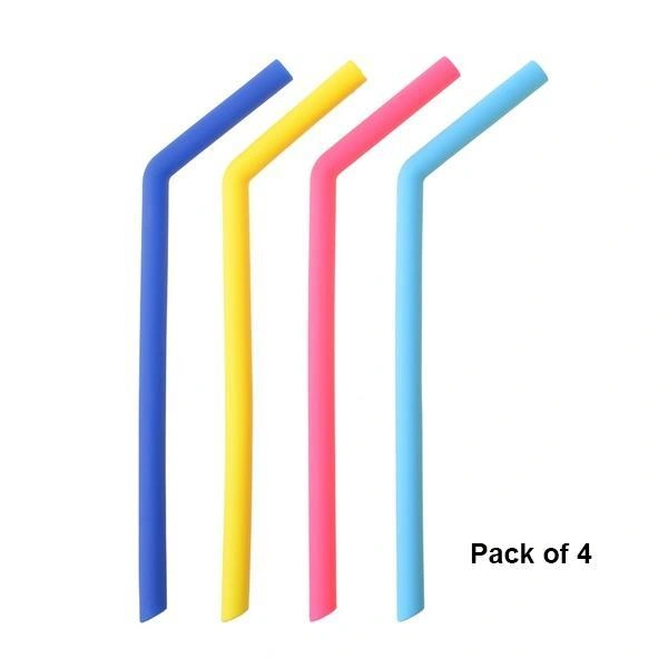 0584 Food Grade Silicone Straws (4pcs)