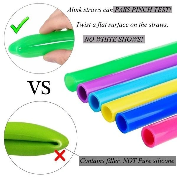 0584 Food Grade Silicone Straws (4pcs)