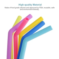 0584 Food Grade Silicone Straws (4pcs)