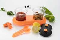 0608 Multipurpose Dining Set Jar and tray holder, Chutneys/Pickles/Spices Jar - 2pc