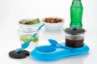0608 Multipurpose Dining Set Jar and tray holder, Chutneys/Pickles/Spices Jar - 2pc