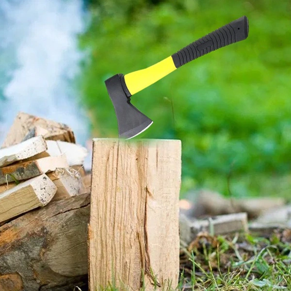 0641A Fiberglas s Body Rubberised Handle Wood Cutting Axe