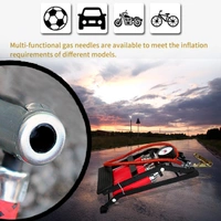 0709 Dual-Cylinder Foot Pump, Portable Floor Bike Pump, 150PSI Air Pump