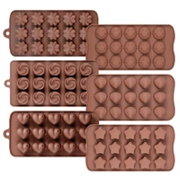 0742_Silicon Chocolate Molds, Candy Making Silicone Molds, Mini Baking Molds (Random Design 1 unit)