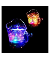0759 Heart Shape Activated Blinking Led Glass Cup