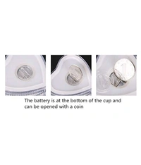 0759 Heart Shape Activated Blinking Led Glass Cup