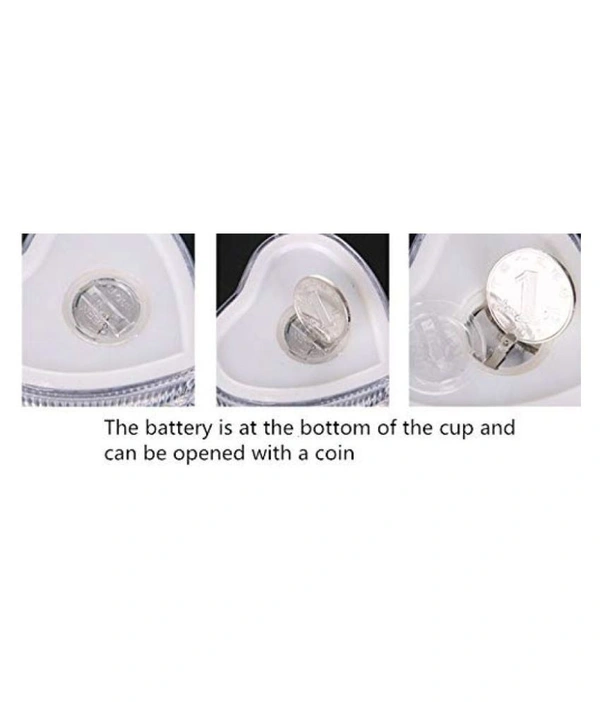 0759 Heart Shape Activated Blinking Led Glass Cup