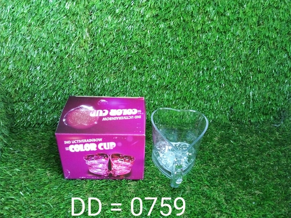 0759 Heart Shape Activated Blinking Led Glass Cup