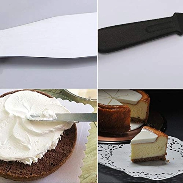 0807 Stainless Steel Palette Knife Offset Spatula for Spreading and Smoothing Icing Frosting of Cake 16 Inch