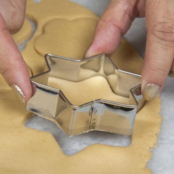 0813 Cookie Cutter Stainless Steel Cookie Cutter with Shape Heart Round Star and Flower (12 Pieces)
