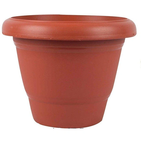 0822 Garden Heavy Plastic Planter Pot/Gamla  (Brown, Pack of 1)