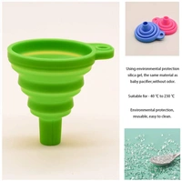 0828 Flexible Silicone Foldable Kitchen Funnel for Liquid/Powder Transfer Hopper Food (Small)