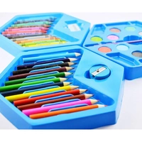 0859 46 Pcs Plastic Art Colour Set with Color Pencil, Crayons, Oil Pastel and Sketch Pens
