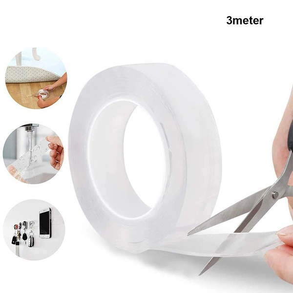 0882 Double Sided Nano Adhesive Tape, 3 meter Washable Traceless Nano Gel Tape, Multipurpose