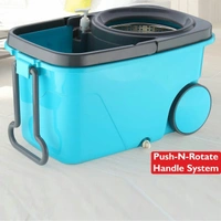 1160 Heavy Duty Microfiber Spin Mop with Plastic Bucket (Multicolour)