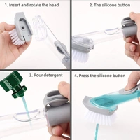 1271 Automatic Liquid Dispenser Dish Clean Brush Scrubber
