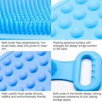 1308 Silicone Body Back Scrubber Bath Brush Washer For Dead Skin Removal (With Box)