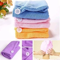 1408 Quick Turban Hair-Drying Absorbent Microfiber Towel/Dry Shower Caps (1 Pc)