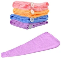 1408 Quick Turban Hair-Drying Absorbent Microfiber Towel/Dry Shower Caps (1 Pc)
