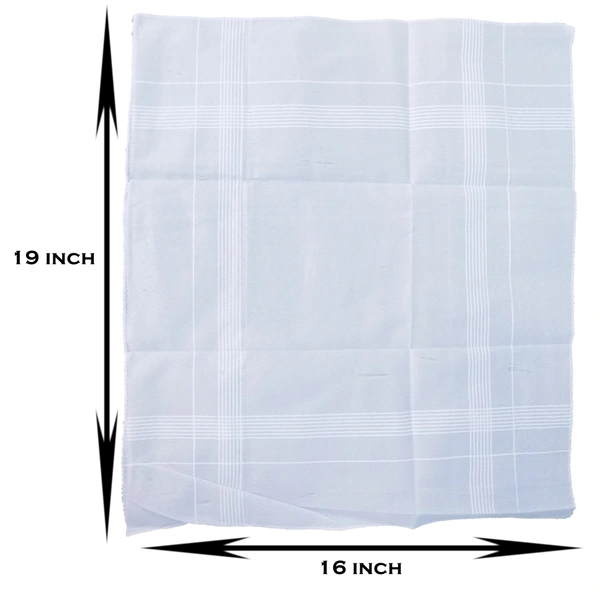 1537 Men s King Size Formal Handkerchiefs for Office Use - Pack of 12