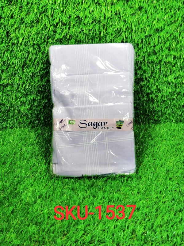 1537 Men s King Size Formal Handkerchiefs for Office Use - Pack of 12