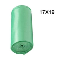 1581 Green Compostable Corn Starch Garbage Bags (17 x 19) (Pack of 30)