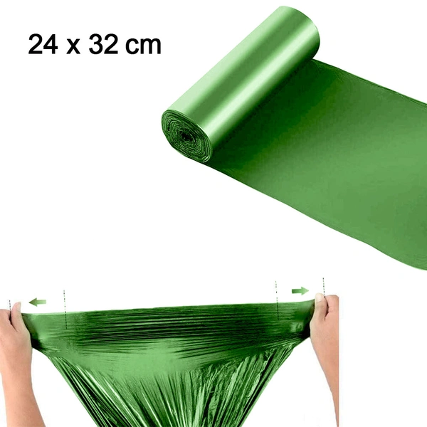 1586 Bio-degradable Eco Friendly Garbage/Trash Bags Rolls (24 x 32) (Green) (Pack of 20)
