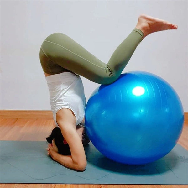 1592 Anti-Burst Exercise Heavy Duty Gym Ball (Multicolour) (75Cm) (No Box & No Pump)