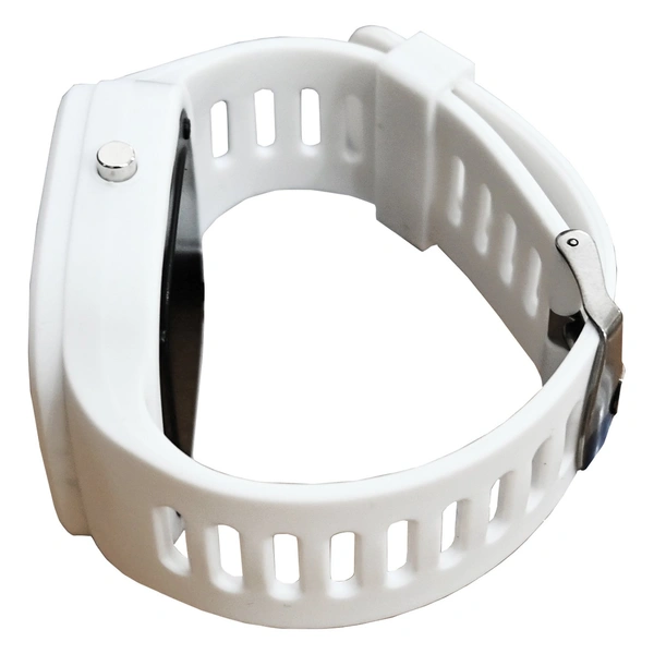 MVS Sports Watch With Large LED Digits Square Dial  Watch For Men  - White