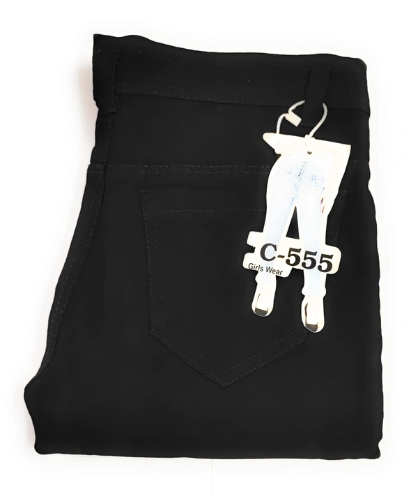 MVS Single Button Stretchable Skinny Fit Ankle Length
Mid Rise Denim Jeans for Girls and Women - 30, Black, 0.25