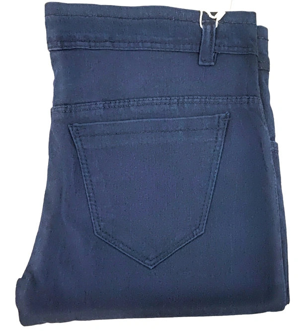 MVS Single Button Stretchable Skinny Fit Ankle Length
Mid Rise Denim Jeans for Girls and Women - 30, Blue, 0.25