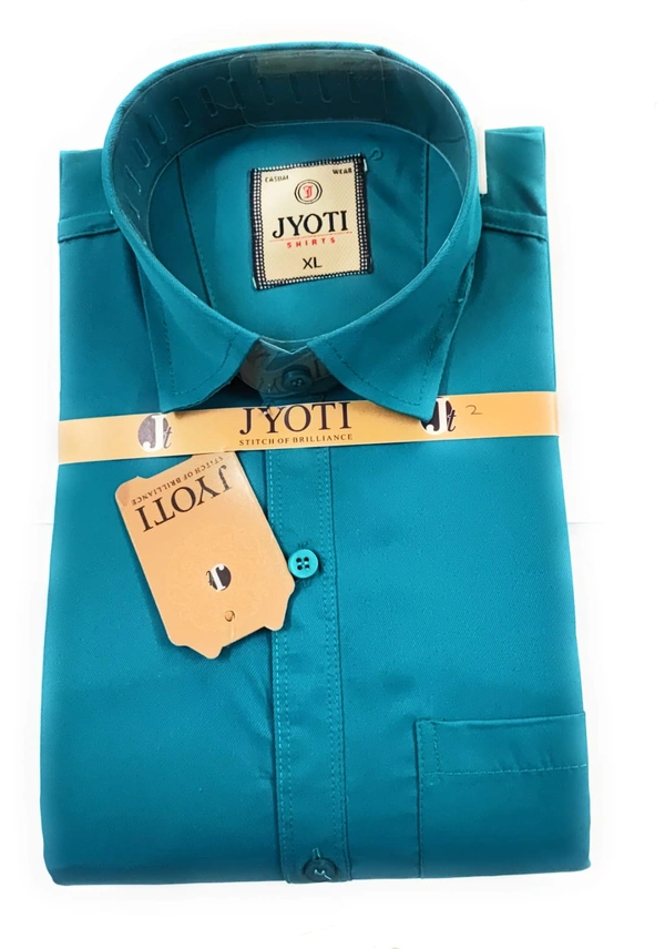MVS Men's Cotton Blend | Regular Fit | Solid Plain Colors | Formal Shirt | Full Sleeve - C_Green, XXL