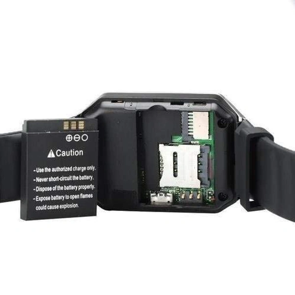DZ09 Smart Watch Accessories with Camera, Touch Screen, Sim Card & SD Card Support for Smartphones - Black