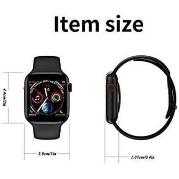 MVS T55 Series Smart-Watch with Fitness Tracker, Step Count, 50+ Wallpapers and More - Black