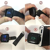 MVS ID 116 Smart Bracelet Fitness Tracker Color Screen Smartwatch - Black