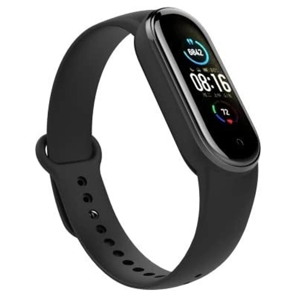 MVS M6 Smart Band Wireless Sweatproof Fitness Band| Blood Pressure| Heart Rate Sensor All Android Device  Strap Material : Rubber - Black