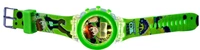 MVS Classic Kids BEN 10 Unisex Watch With 7 Colors Fleshing Lights  - Green, Free