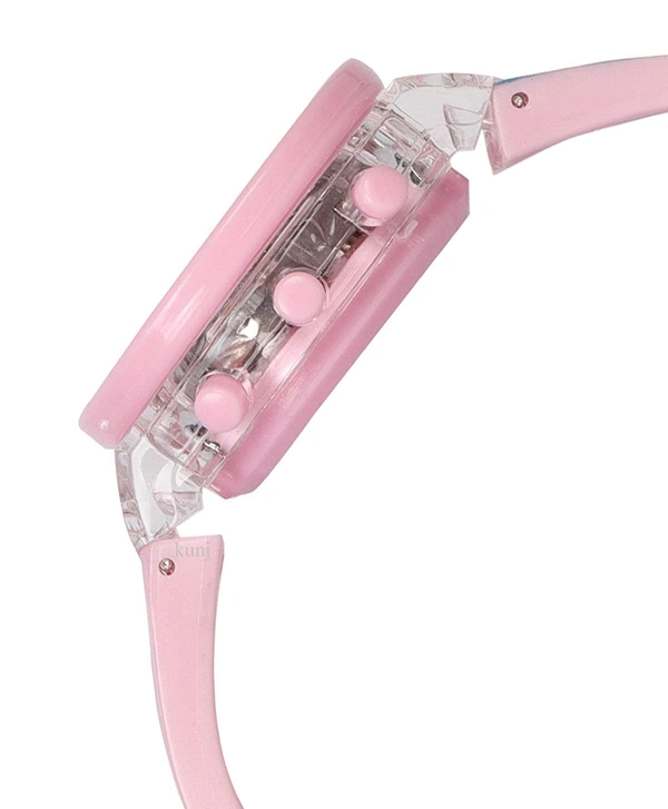 MVS Classic Glowing Watch With 7 Colors Fleshing Lights -Hello Kitty - Pink(Hello Kitty), Free