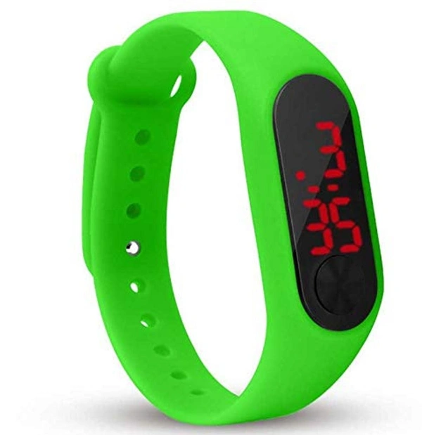 MVS Trendy Digital LED Unisex Bands - Pink, Green & Black