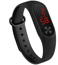 MVS Trendy Digital LED Unisex Bands - Black, Orange &Red