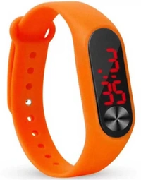 MVS Trendy Digital LED Unisex Bands - Black, Orange &Red