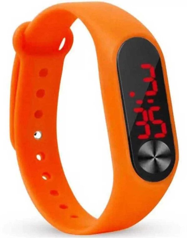 MVS Trendy Digital LED Unisex Bands - Black, Orange &Red