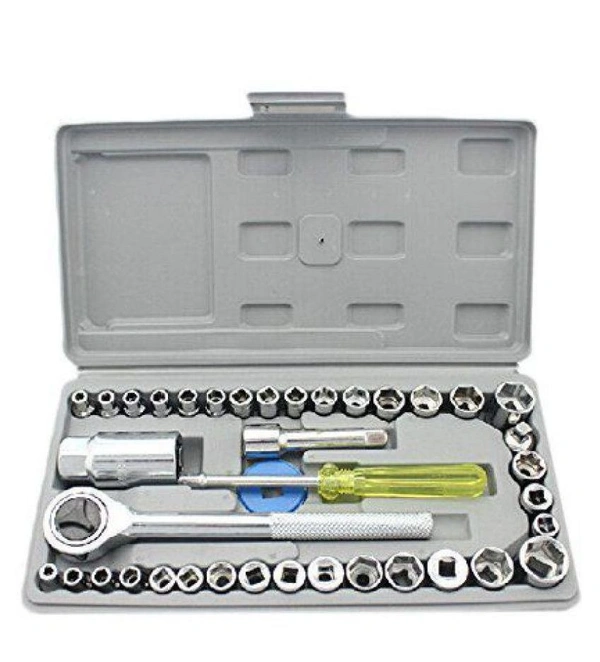 MVS Set of 40 in 1 Multipurpose Socket Tool & Wrench Set - Grey