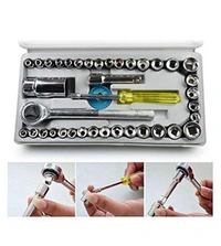 MVS Set of 40 in 1 Multipurpose Socket Tool & Wrench Set - Grey